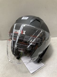 ZORAX ECER22-06 MOTORCYCLE HELMET IN BLACK - UK SIZE LARGE: LOCATION - A6