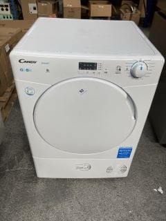 CANDY 8KG CONDENSER TUMBLE DRYER IN WHITE MODEL : KSEC8LF-80 RRP - £259: LOCATION - B3