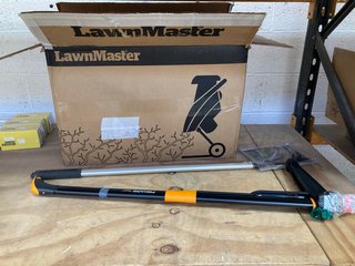 LAWNMASTER 2400W ELECTRIC IMPACT SHREDDER TO INCLUDE DARLAC LONG HANDLE SICKLE: LOCATION - AR5