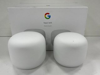 GOOGLE NEST WIFI ROUTER AND POINT 2-PACK IN SNOW: MODEL NO GA00822-GB (WITH BOX) [JPTM123160]