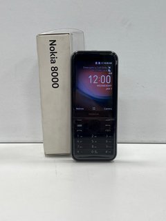 NOKIA 8000 SMARTPHONE IN BLACK: MODEL NO TA-1311 (WITH BOX, CHARGING CABLE & EARPHONES) [JPTM122842]