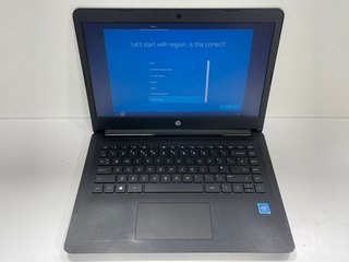 HP 64 GB LAPTOP: MODEL NO 14-BP059SA (UNIT ONLY) INTEL CELERON N3060 @ 1.60GHZ, 4 GB RAM, 14" SCREEN, INTEL HD GRAPHICS [JPTM123056]