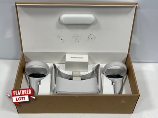 META QUEST 2 128 GB ALL IN ONE VR HEADSET: MODEL NO KW49CM (WITH BOX, 2X HANDHELD CONTROLLERS AND CHARGER WITH CABLE) [JPTM123034]