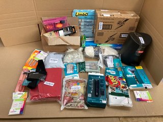 QTY OF ASSORTED ITEMS TO INCLUDE UNO CARD GAME , REAL TECHNIQUES EXPERT FACE BRUSH , GILLETTE INTIMATE I5 HAIR TRIMMER (PLEASE NOTE: 18+YEARS ONLY. ID MAY BE REQUIRED): LOCATION - E12