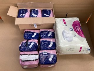 QTY OF ASSORTED WOMENS SANITARY AND INCONTINANCE PADS AND PANTS: LOCATION - E12