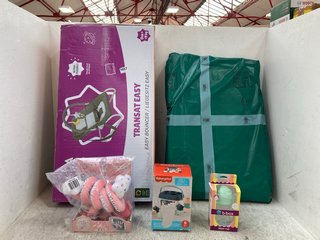 QTY OF ASSORTED CHILDRENS ITEMS TO INCLUDE FISHER PRICE BABY'S FIRST BLOCKS , RED KITE SPIRALOO TWISTY ACTIVITY TOY: LOCATION - E8