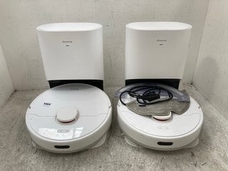 2 X DREAME ROBOTIC VACUUM CLEANERS WITH CHARGING BASES: LOCATION - E8