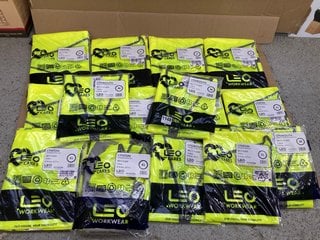 QTY OF LEO LYNMOUTH WOMENS SUPERIOR WAISTCOATS TO INCLUDE LEO STRETCH POLY/COTTON CARGO TROUSERS IN YELLOW SIZE: 36'' AND M: LOCATION - E2