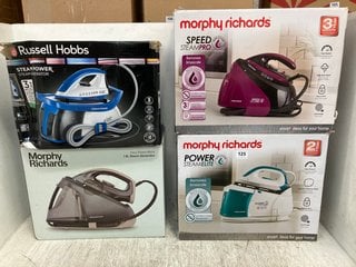 4 X ASSORTED MORPHY RICHARDS AND RUSSELL HOBBS GARMENT STEAMERS: LOCATION - H5