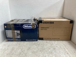 2 X ASSORTED DELONGHI AND TOSHIBA MICROWAVES: LOCATION - H5