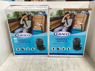 2 X GRACO LOGICO L I - SIZE R129 HIGHBACK BOOSTER CAR SEAT: LOCATION - H6