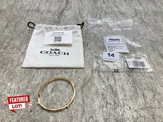 COACH PINK JEWEL BAND BRACELET IN GOLD RRP - £125: LOCATION - E0