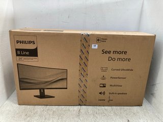 PHILIPS B LINE 34'' CURVED ULTRA WIDE LCD DISPLAY MONITOR RRP - £268: LOCATION - E0