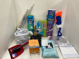 QTY OF ASSORTED HOUSE HOLD ITEMS TO INCLUDE IBERGRIF TOILET BRUSH , BRENTFORD OHS BEACH TOWEL IN LIGHT BLUE: LOCATION - H12