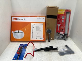 5 X ASSORTED ITEMS TO INCLUDE IBERGRIF SHOWER COLUMN WITHOUT FAUCET: LOCATION - H13