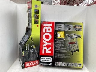 2 X ASSORTED RYOBI ITEMS TO INCLUDE EXTENDED REACH CORDLESS HEDGE TRIMMER: LOCATION - H13