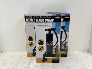 3 X MILESTONE CAMPING DOUBLE ACTION HAND PUMPS: LOCATION - H14