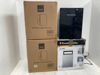 3 X ASSORTED ITEMS TO INCLUDE SENSIO HOME 10L MINI FRIDGE AND WARMERS: LOCATION - H14