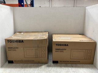 2 X ASSORTED TOSHIBA MICROWAVE OVENS: LOCATION - H15