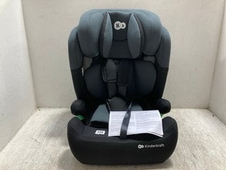 KINDERKRAFT CHILDRENS HIGHBACK CAR SEAT IN BLACK: LOCATION - H15