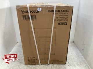 SUBCOLD ACE65 LED MINI FRIDGE MODEL: ACE65LED-BL RRP - £209: LOCATION - E0