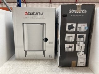 2 X BRABANTIA 2 X 30L INNER BUCKET HI TOUCH BINS RRP - £320: LOCATION - H16