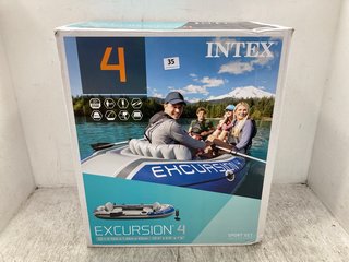 INTEX EXCURSION 4 PERSON INFLATABLE BOAT RRP - £167: LOCATION - E1