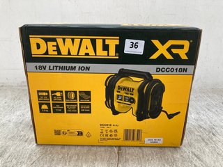 DEWALT 18V LITHIUM ION TRIPLE SOURCE XR INFLATOR MODEL: DCC018N RRP - £130: LOCATION - E1