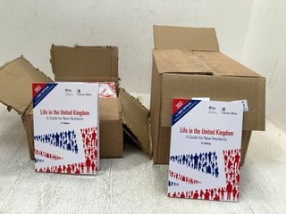 2 X BOXES OF HOME OFFICE LIFE IN THE UNITED KINGDOM A GUIDE FOR NEW RESIDENTS 3RD EDITION BOOKS: LOCATION - F4