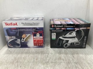 2 X ASSORTED RUSSELL HOBBS AND TEFAL GARMENT STEAMERS: LOCATION - F11