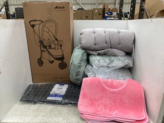 QTY OF ASSORTED ITEMS TO INCLUDE HAUCK CITI NEO II CHILDRENS STROLLER IN CAVIAR/STONE: LOCATION - F11