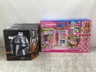 STAR WARS THE BLACK SERIES THE MANDALORIAN ELECTRONIC HELMET TO INCLUDE BARBIE 4 AREA CHILDRENS DOLL SET: LOCATION - F12