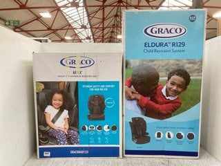 GRACO AFFIX GROUP 2/3 HIGHBACK CHILDRENS BOOSTER SEAT TO INCLUDE GRACO ELDURA R129 CHILD RESTRAINT SYSTEM: LOCATION - F12