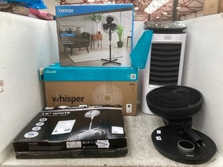 QTY OF ASSORTED ITEMS TO INCLUDE DUUX WHISPER FAN , BENROSS OSCILLATING COOL AIR STAND FAN: LOCATION - F13