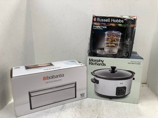 2 X ASSORTED ITEMS TO INCLUDE RUSSELL HOBBS THREE TIER FOOD STEAMER: LOCATION - F15