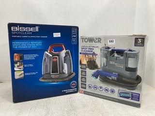 BISSELL SPOTCLEAN PORTABLE CARPET AND UPHOLSTERY WASHER TO INCLUDE TOWER AQUAJET PLUS SPOT PRO CLEANER: LOCATION - F16