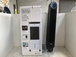 SMART TOWER FAN TO INCLUDE BLACK + DECKER 7L PORTABLE 2 IN 1 AIR COOLER: LOCATION - G1