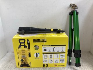 2 X ASSORTED ITEMS TO INCLUDE KARCHER K3 HIGH PRESSURE WASHER WITH ADDITIONAL ACCESSORIES: LOCATION - G1