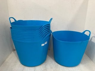 QTY OF LARGE PLASTIC HANDLED TOOL BUCKETS IN BLUE: LOCATION - G7