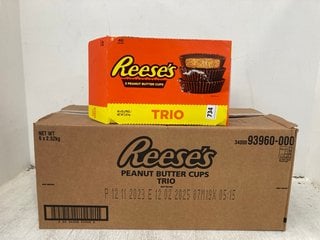 BOX OF REESE'S 3 PACK PEANUT BUTTER CUPS 63G BB: 02/25: LOCATION - G7