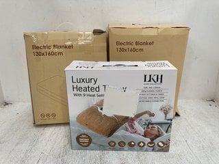 3 X ASSORTED ELECTRIC BLANKETS: LOCATION - G12