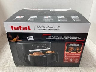 TEFAL DUAL EASY FRY 8.3L DOUBLE DRAWER AIR FRYER RRP - £120: LOCATION - G16