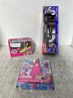 3 X ASSORTED CHILDRENS TOYS TO INCLUDE 2 X BARBIE DOLL SETS , CASDON DYSON VACUUM CLEANER TOY: LOCATION - G20