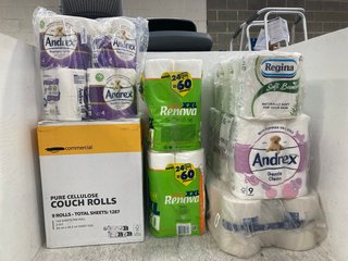 QTY OF ASSORTED CLEANING AND HYGIENE ROLLS: LOCATION - E18