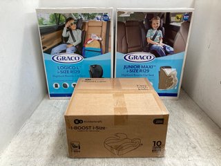 KINDERKRAFT I BOOST I - SIZE CHILDRENS CAR SEAT TO INCLUDE GRACO LOGICOL I - SIZE R129 HIGH BACK BOOSTER CAR SEAT , GRACO JUNIOR MAXI I - SIZE R129 HIGH BACK CHILDRENS BOOSTER CAR SEAT: LOCATION - H3