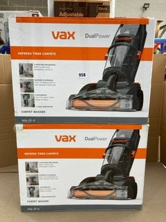 2 X VAX DUAL POWER CARPET WASHERS MODEL: W86-DP-B RRP - £198: LOCATION - E15