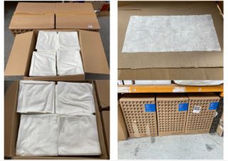 3 X BOXES OF ESSENTIALS WAFFLE WHITE HAIR TOWELS: LOCATION - E15