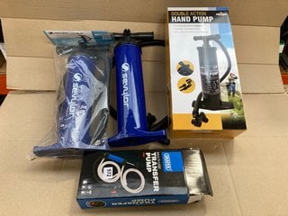 4 X ASSORTED PUMP ITEMS TO INCLUDE DRAPER MULTI USE TRANSFER PUMP: LOCATION - E14