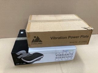 EVOLAND VIBRATION POWER PLATE TO INCLUDE WEIGHT WORLD VIBRATING EXERCISE BOARD: LOCATION - E14