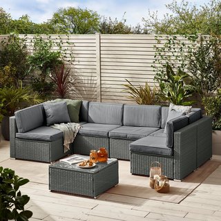 ORLANDO 6 GREY OUTDOOR SOFA: LOCATION - B3